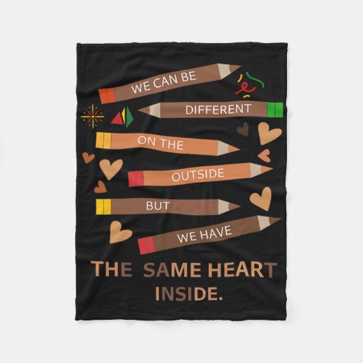 Same Heart Black History Month  Fleecedecke (Vorderseite)