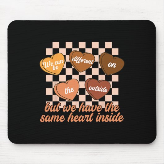Same Heart Black History Month Kariert Candy Con Mousepad (Vorne)