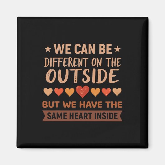 Same Heart Equality Black History Month Afrikanisc Magnet (Vorne)