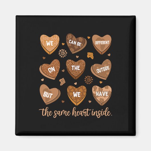 Same Heart Inside Black History Month Afrikanisch Magnet (Vorne)
