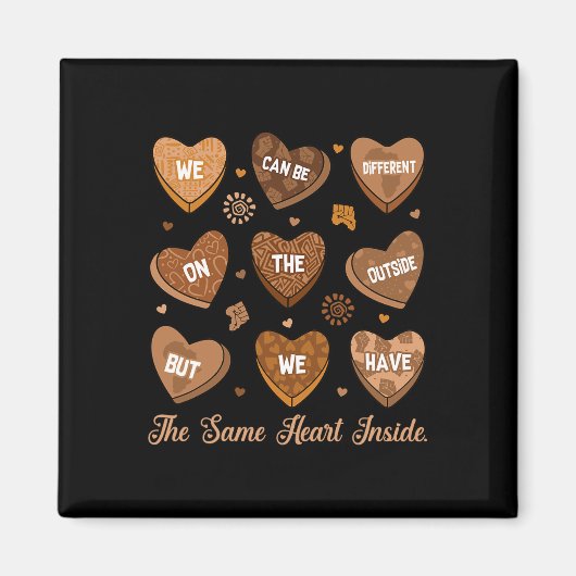 Same Heart Inside Black History Month Afrikanisch Magnet (Vorne)