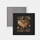 Same Heart Inside Black History Month Afrikanische Magnet (Vorderseite/Rückseite)