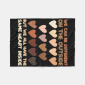 Same Heart Inside Juneteenth Black History Month W Fleecedecke (Vorderseite (Horizontal))