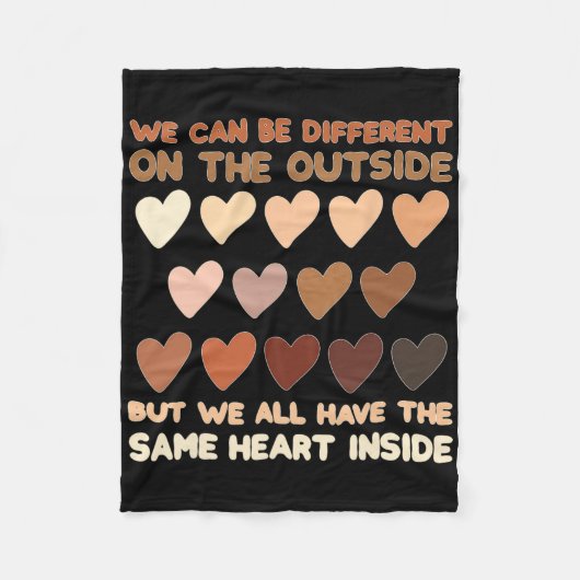 Same Heart Inside Juneteenth Black History Month W Fleecedecke (Vorderseite)