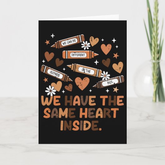 Same Heart Inside Juneteenth Black History Month W Karte (Vorderseite)