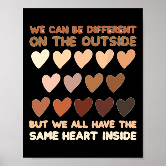 Same Heart Inside Juneteenth Black History Month W Poster (Vorne)