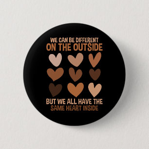 Same Heart Inside Vielfalt Liebe Einheit Black His Button