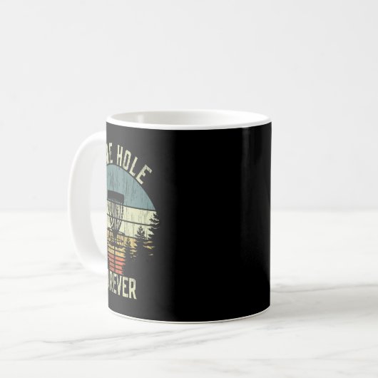 Same Hole Forever Funny Disc Golf Bachelor Party Kaffeetasse (Vorderseite Links)