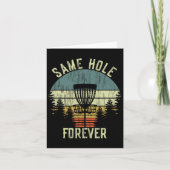 Same Hole Forever Funny Disc Golf Bachelor Party Karte (Vorderseite)