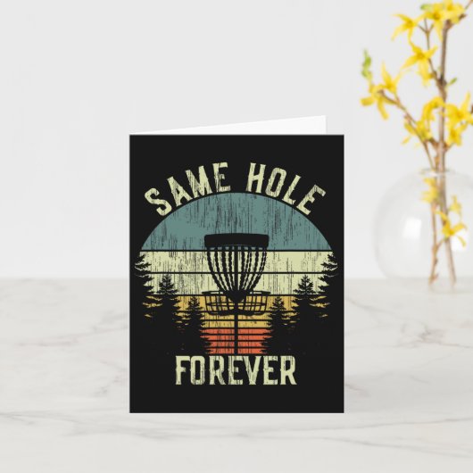 Same Hole Forever Funny Disc Golf Bachelor Party Karte (Gelbe Blume)