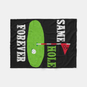 Same Hole Forever Groom Bachelor Party Funny Golf Fleecedecke (Vorderseite (Horizontal))