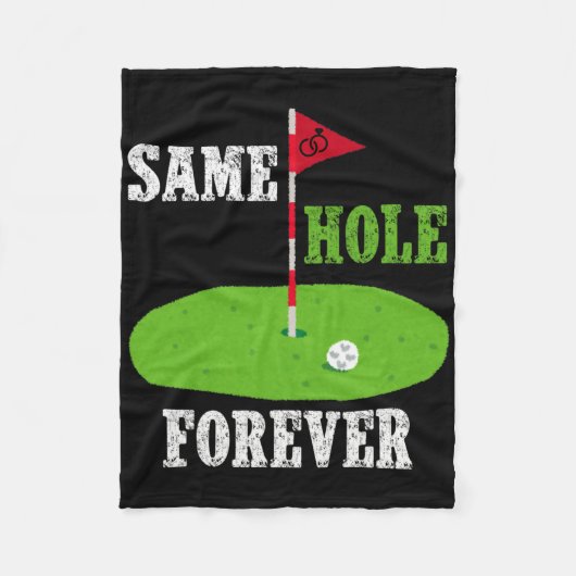 Same Hole Forever Groom Bachelor Party Funny Golf Fleecedecke (Vorderseite)