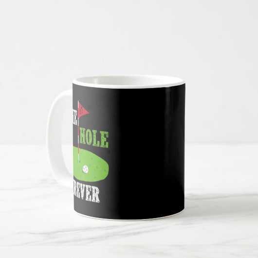 Same Hole Forever Groom Bachelor Party Funny Golf Kaffeetasse (Vorderseite Links)