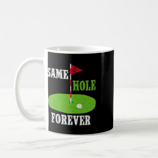 Same Hole Forever Groom Bachelor Party Funny Golf Kaffeetasse (Links)