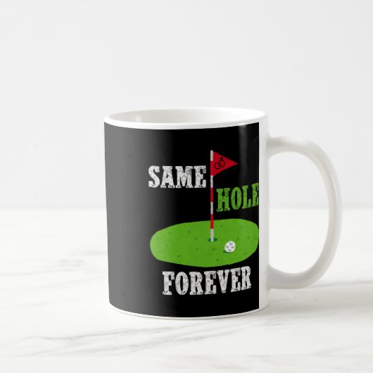 Same Hole Forever Groom Bachelor Party Funny Golf Kaffeetasse (Rechts)