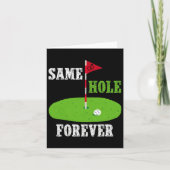 Same Hole Forever Groom Bachelor Party Funny Golf Karte (Vorderseite)