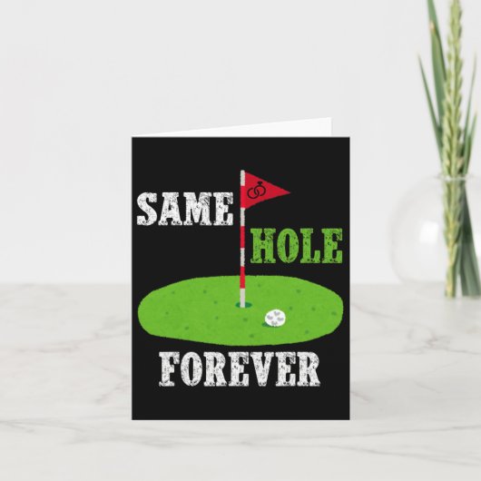 Same Hole Forever Groom Bachelor Party Funny Golf Karte (Vorderseite)