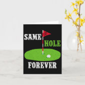 Same Hole Forever Groom Bachelor Party Funny Golf Karte (Gelbe Blume)