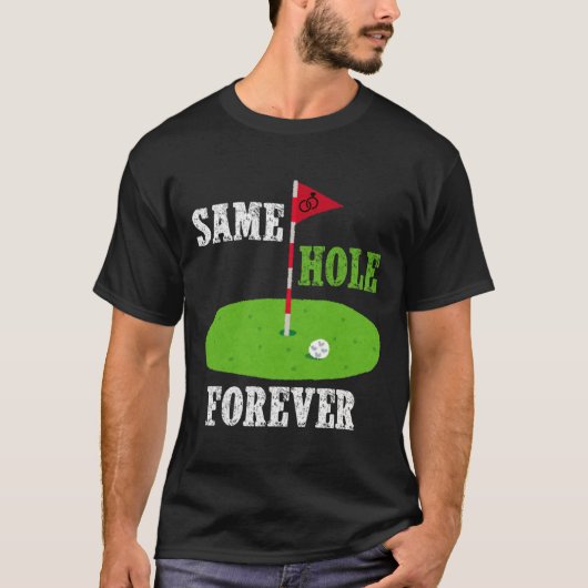 Same Hole Forever Groom Bachelor Party Funny Golf T-Shirt (Vorderseite)