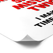 Same Mistake zweimal Funny Poster (Ecke)