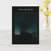 "Same Sky Oove Uns" - Moon & Star Grußkarte Karte (Gelbe Blume)