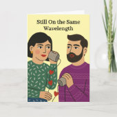 Same Wavelength 10th Wedding Anniversy Karte (Vorderseite)