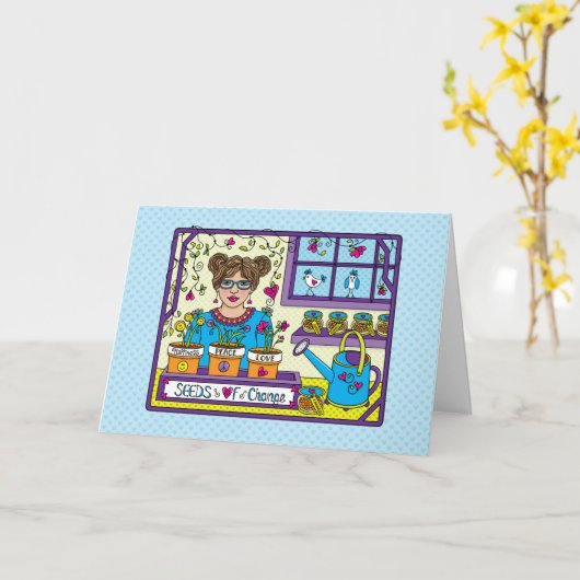 Samen der Änderung_Begrüßung Karte (Gelbe Blume)