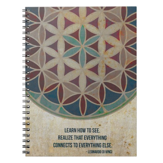 Samen des heiligen Geometrienotizbuches des Lebens Notizblock (Vorderseite)