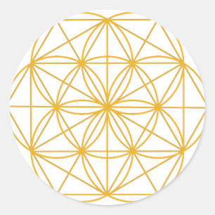 Samen des Leben-Goldes Runder Aufkleber