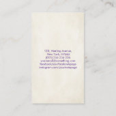 Samen des Lebens Chakra Farben Visitenkarte (Rückseite)