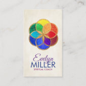 Samen des Lebens Chakra Farben Visitenkarte (Vorderseite)