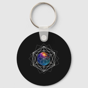 Samen des Lebens Heilige Geometrie Galaxie Metaphy Schlüsselanhänger