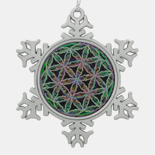 Samen des Lebens Schneeflocken Zinn-Ornament