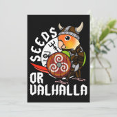 Samen oder Valhalla I Viking Parrot I Ananas Conu Einladung (Stehend Vorderseite)