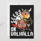 Samen oder Valhalla I Viking Parrot I Ananas Conu Einladung (Rückseite)