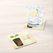 Samen säen rechteckiger pappuntersetzer (Vor Ort)