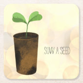 Samen säen rechteckiger pappuntersetzer (Vorderseite)