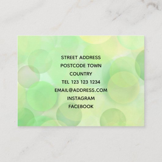 Samen säen visitenkarte (Rückseite)