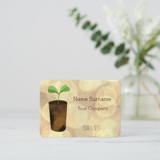 Samen säen visitenkarte (Stehend Vorderseite)