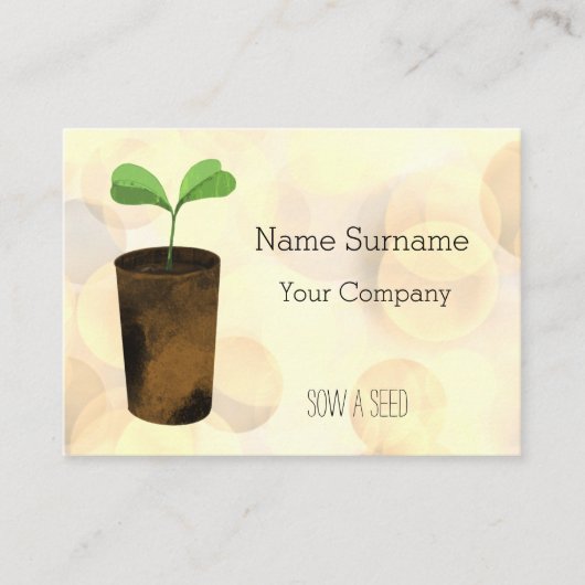 Samen säen visitenkarte (Vorderseite)