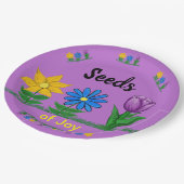 Samen von Joy Garden Blume Gelb Blau Lila Pappteller (Schrägansicht)
