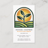 Samengewinnung und sonnenBio Bauer Visitenkarte (Vorderseite)