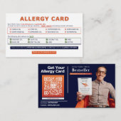 Samenöl-Allergie-Karte Visitenkarte (Vorne/Hinten)