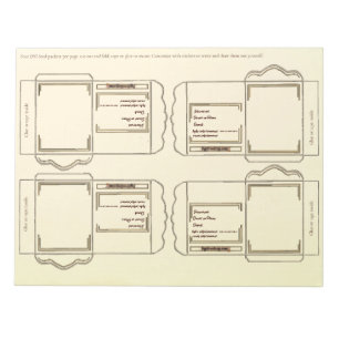 Samenpackung creme DIY Notizblock