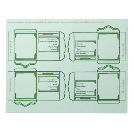 Samenpackung grünes DIY Notizbuch Notizblock