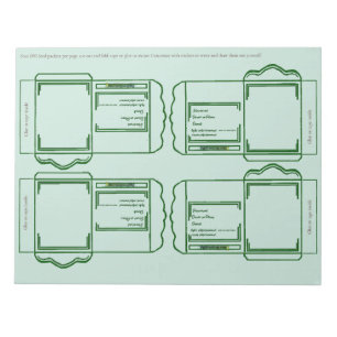 Samenpackung grünes DIY Notizbuch Notizblock