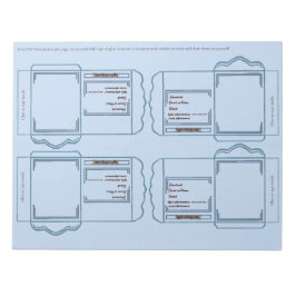 Samenpackung hellblaues DIY-Notizbuch Notizblock