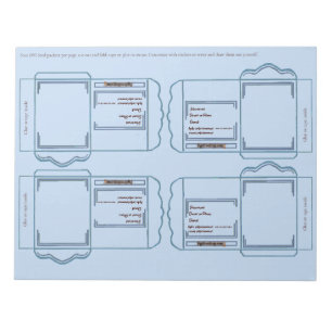 Samenpackung hellblaues DIY-Notizbuch Notizblock
