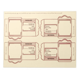 Samenpackung korallenbraun DIY Notizblock