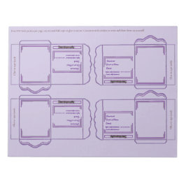 Samenpackung lila DIY Notizblock